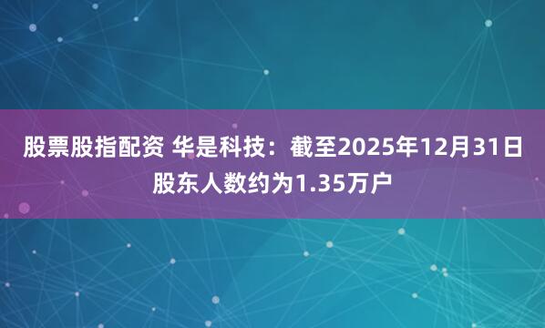 股票股指配资 华是科技：截至2025年12月31日股东人数约为1.35万户