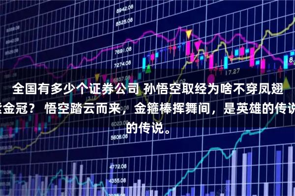 全国有多少个证券公司 孙悟空取经为啥不穿凤翅紫金冠？ 悟空踏云而来，金箍棒挥舞间，是英雄的传说。