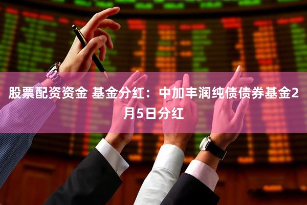 股票配资资金 基金分红：中加丰润纯债债券基金2月5日分红