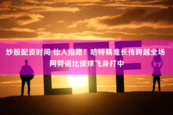 炒股配资时间 仙人指路！哈特精准长传跨越全场 阿努诺比接球飞身打中